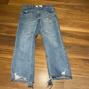 Mother Insider Crop Step Fray Jeans